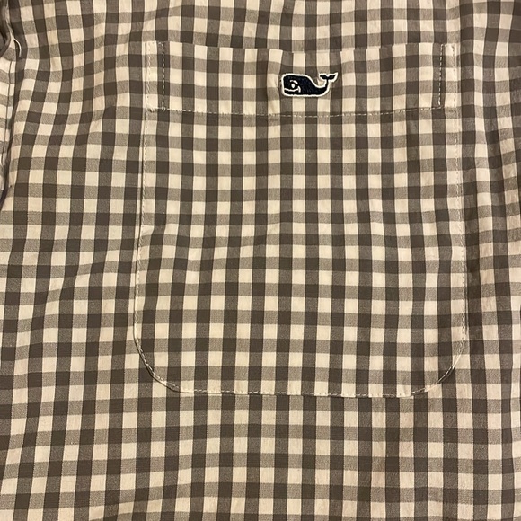 Vineyard Vines Classic Fit Shirt Mens L Gray Checkered - Picture 4 of 9